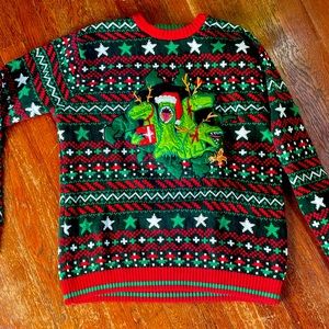 Dinosaur Christmas Sweater